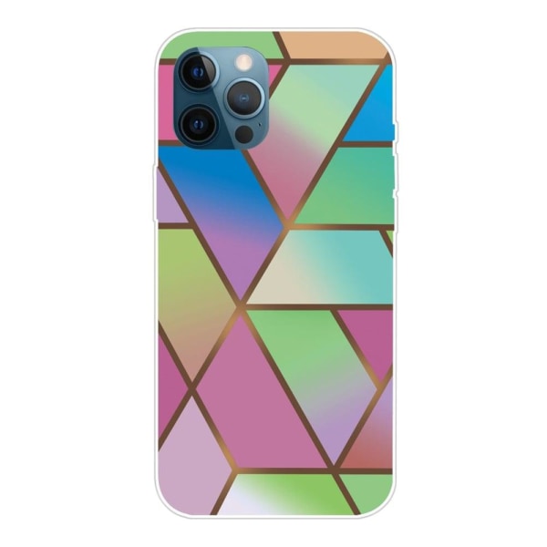 Marble design iPhone 14 Pro kotelot - Ruusu / Vihreä Ja Siniset Gradientit Multicolor