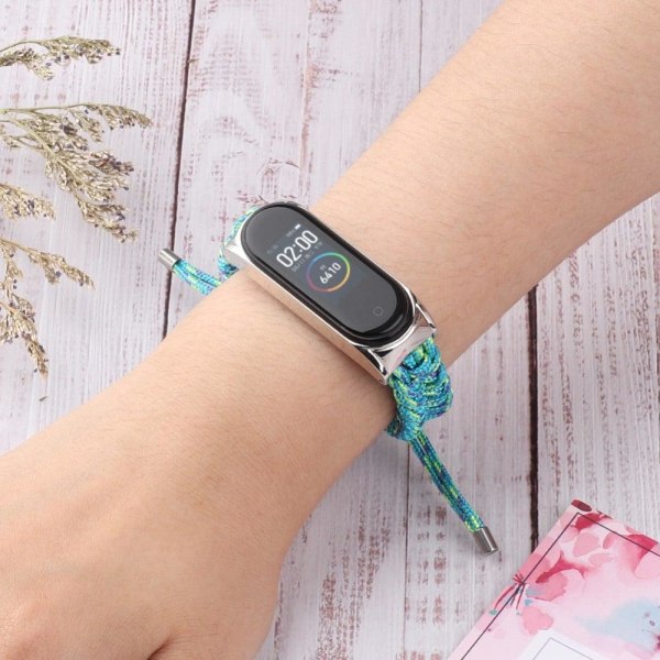Xiaomi Mi Smart Band 6 / 5 nylon braid watch strap - Green Grön