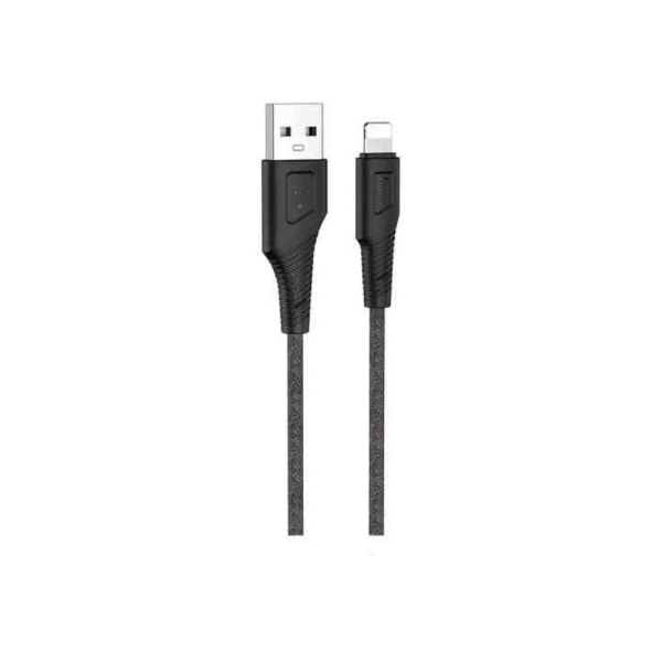 HOCO X58 Airy silicone charging data cable for Lightning - black Black
