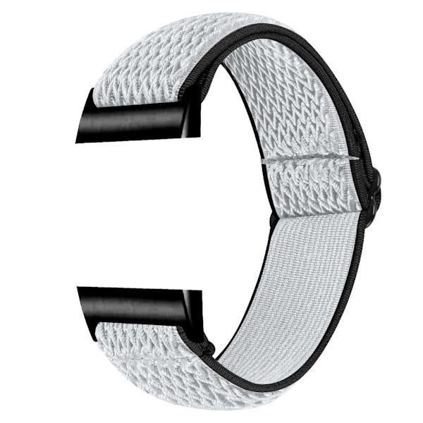 Fitbit Charge 4 / 3 elastisk nylonrem - Svart / Vit Vit