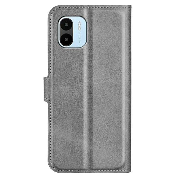 Hållbart konstläder Xiaomi Redmi A1 fodral med plånbok - Silver/Grå Silvergrå