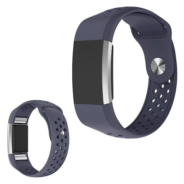 silikon klockarmband för Fitbit Charge 2 - Blå Blå