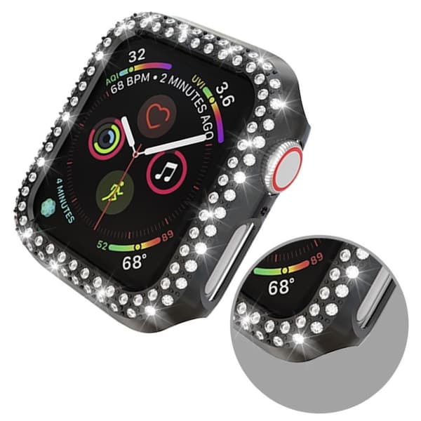 Apple Watch Series 4 40mm Rhinsten dekorations bumper - Sort Black