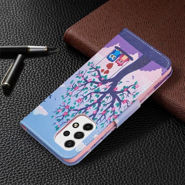 Wonderland Samsung Galaxy A53 5G Läppäkotelo - Two Owls Multicolor