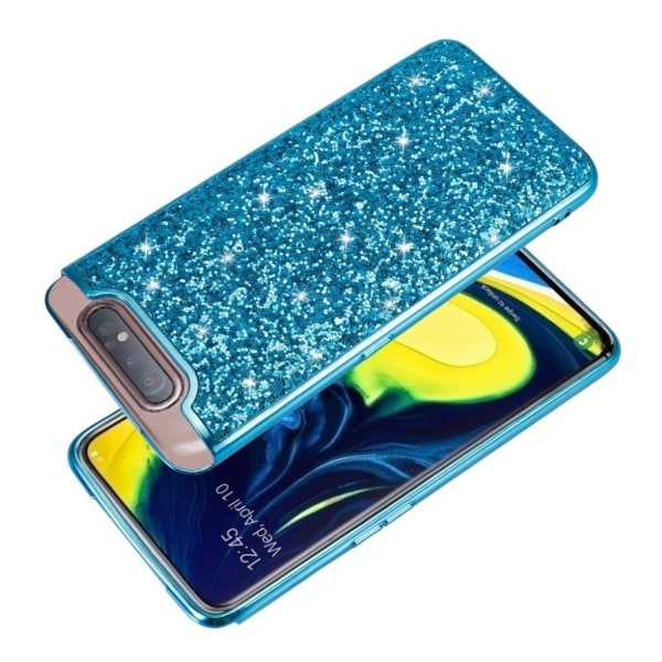 Glitter Samsung Galaxy A80 kuoret - Syaani Blue