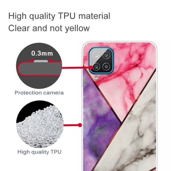 Marble Samsung Galaxy A42 5G Etui - Lilla / Rose / Hvit / Grønn Multicolor