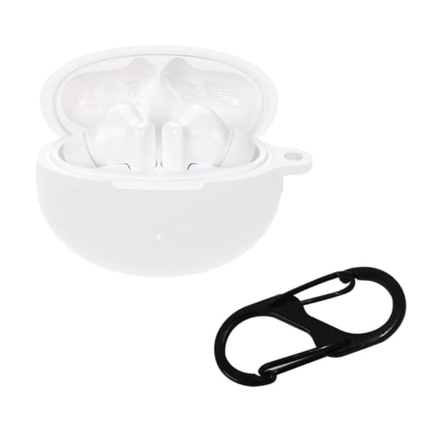 Huawei FreeBuds 5i silikoneetui med spænde - Hvid White
