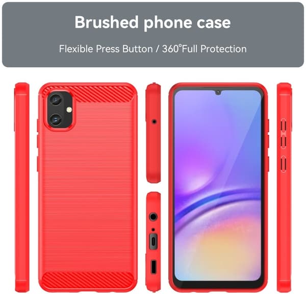 Carbon Flex Etui Samsung Galaxy A05 - Rød Red