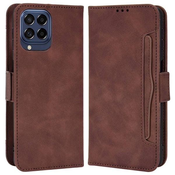 Samsung Galaxy M33 5G moderni nahkainen lompakkokotelo - Ruskea Brown