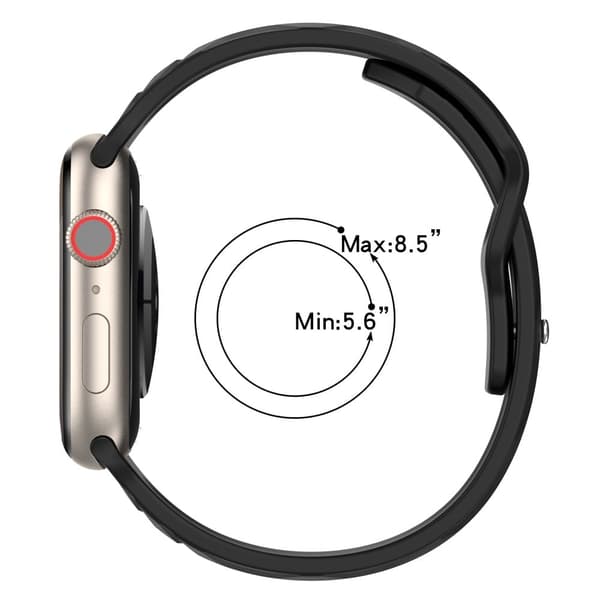 Apple Watch Series 41mm / 40mm / 38mm Klockarmband Texture Silikonarmband - Midnattsblå Blå