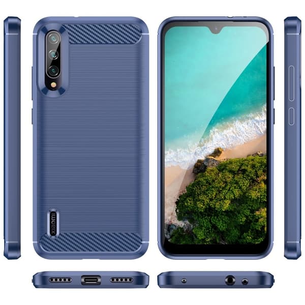 Carbon Flex Suojakotelo Xiaomi Mi A3 / Mi Cc9e - Sininen Blue