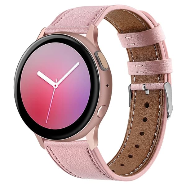 22mm Universal klockarmband i äkta läder - Rosa Rosa