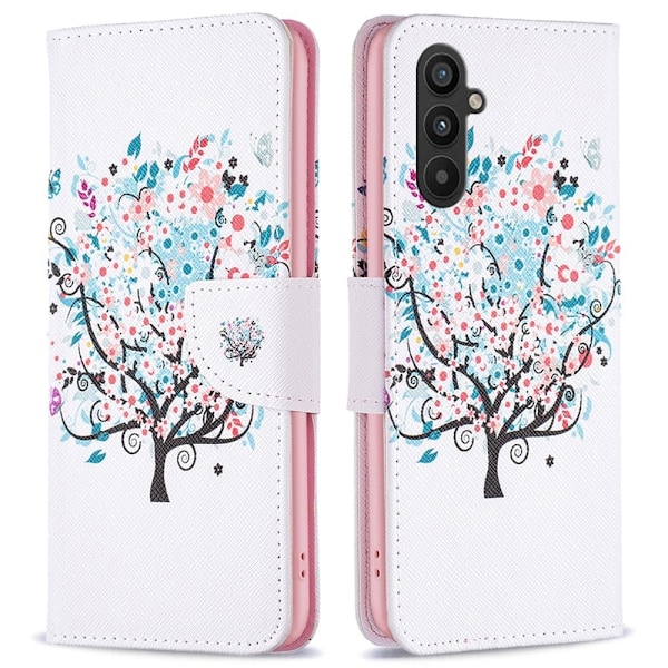 Wonderland Samsung Galaxy A34 5G Flip Etui - Blomst Træ Multicolor
