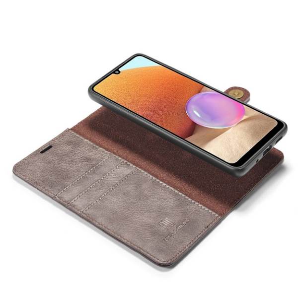 DG.MING Samsung Galaxy A32 2-in-1 lompakkokotelo - Harmaa Silver grey