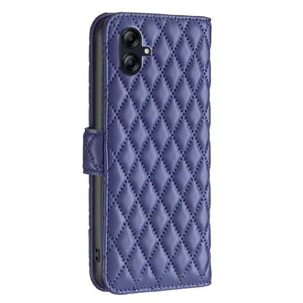 Matt Samsung Galaxy A04e fodral med rombmönster - Blå Blå