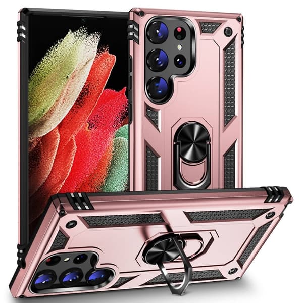 Bofink Combat Samsung Galaxy S23 Ultra Etui - Rose Gull Pink