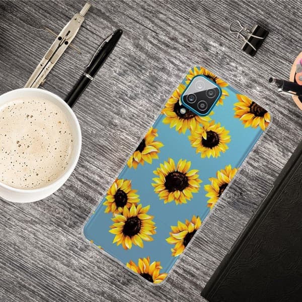 Deco Samsung Galaxy A12 5G skal - Solrosor Gul