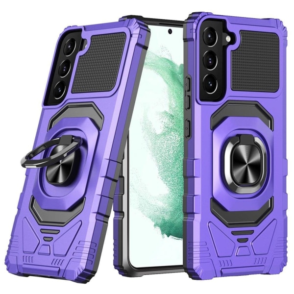 Kestävä kova muovisuojus pehmeällä sisäpuolella ja potkutelineellä Samsung Galaxy S22 Plus - Violetti Purple