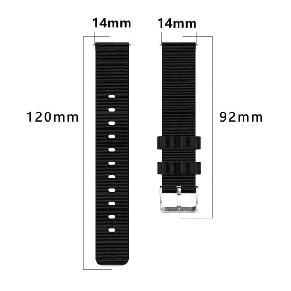 Garmin Lily 2 Nylon Klockarmband Justerbart Pin Spänne 14mm Handledsrem Ersättning - Orange Orange