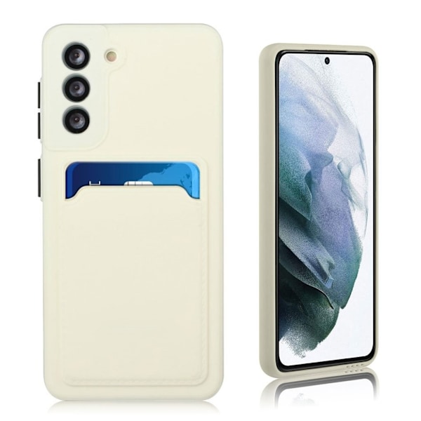 Samsung Galaxy S21 FE skal med korthållare - Vit Vit