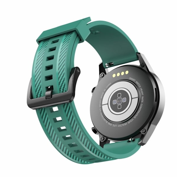 22mm Universal kulfiber silikone urrem - Grøn Green
