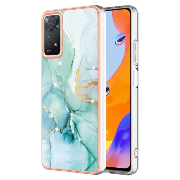 Marble design Xiaomi Redmi Note 11S 5G / Xiaomi Redmi Note 11 Pro kotelot - Vihreä Marmori Sumu Green