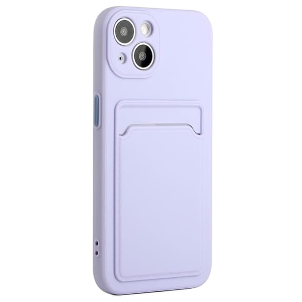 iPhone 15 Plus skal med korthållare - Lila Lila