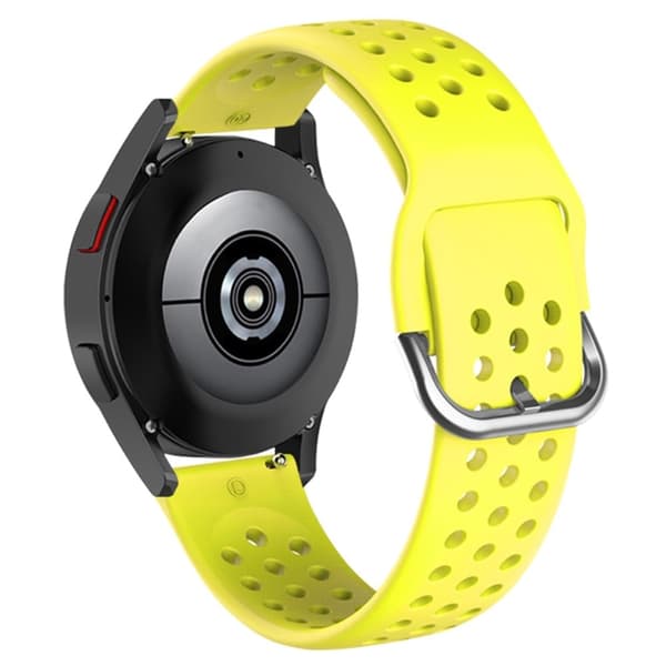20 mm universellt klockarmband i andningsbart silikon - Gul Gul