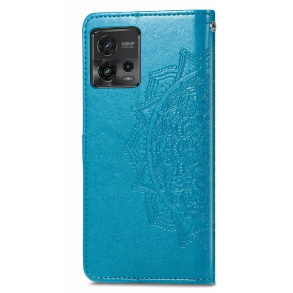 Mandala Motorola Moto G72 Läppäkotelo - Sininen Blue