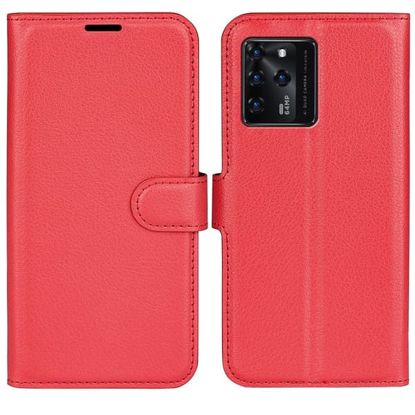 Classic ZTE Blade V30 flip kuoret - Punainen Red