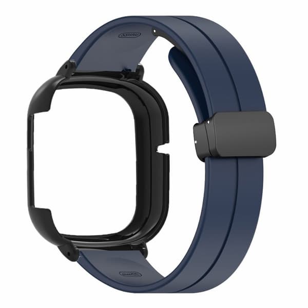 Honor Watch 4 Klockarmband Magnetiskt spänne Flexibelt handledsarmband med klockfodral - Midnattsblå Blå