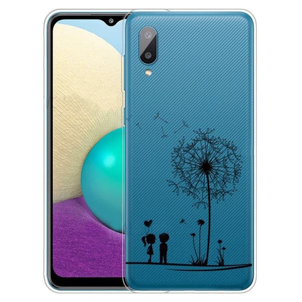 Deco Samsung Galaxy M02 / A02 Etui - Couple / Melkebøtte Black