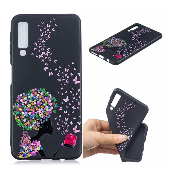 Butterfly läder Samsung Galaxy A7 (2018) fodral - Flerfärgad multifärg