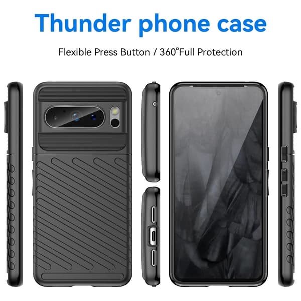 Thunder Google Pixel 8 Pro Etui - Sort Black
