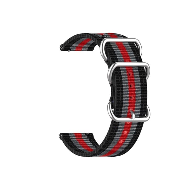Garmin Forerunner 255S nylon watch strap - Black / Grey / Red / Multicolor