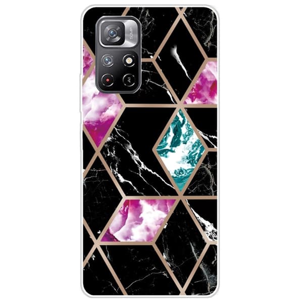 Marble Xiaomi Redmi Note 11 Pro / Pro Plus Etui - Tile Of Black / Cyan / Rose Multicolor