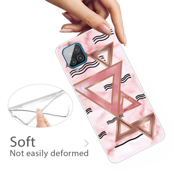 Marble Samsung Galaxy A42 5G Etui - Rose Colored Triangles Pink