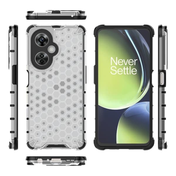 Bofink Honeycomb OnePlus Nord N30 / OnePlus Nord CE 3 Lite skal - Silver/Grå Silvergrå