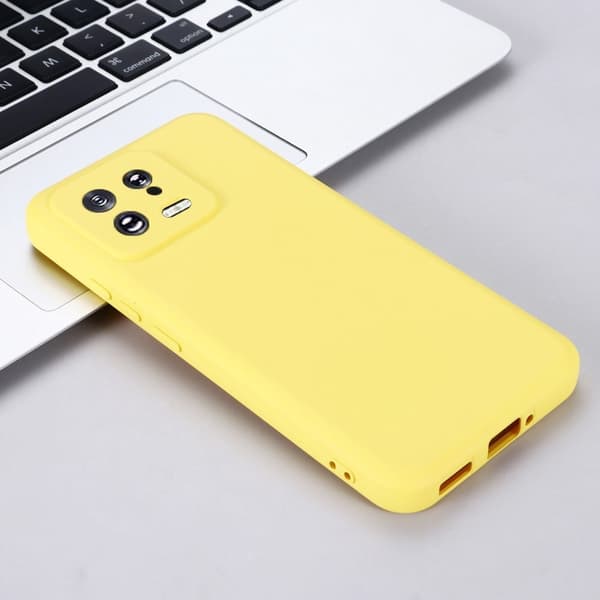 Matt flytende silikondeksel for Xiaomi 13 - Gul Yellow