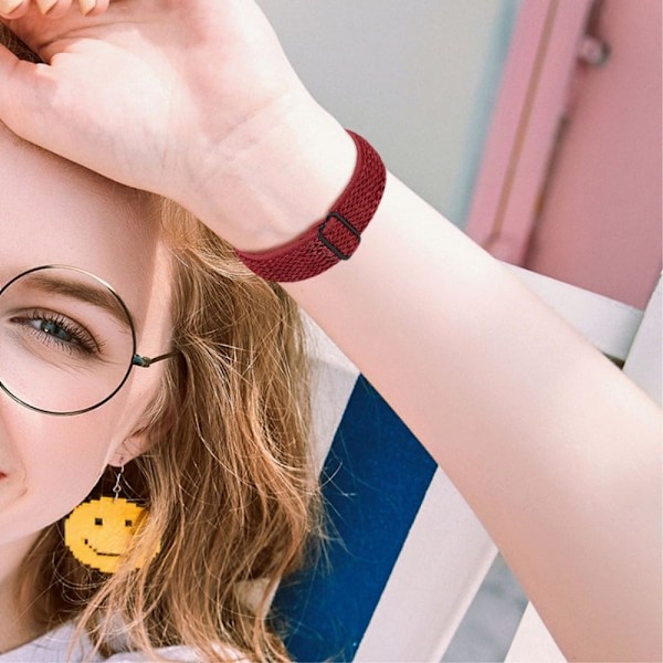 Fitbit Sense / Versa 3 joustava kellonhihna säädettävällä soljella - Punainen Red
