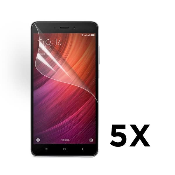 5 pk. Skjermbeskytter for Xiaomi Redmi Note 4 Transparent