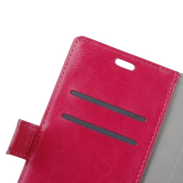 Hamsun Huawei Nova læder-etui med crazy horse tekstur - Hot Pink Pink