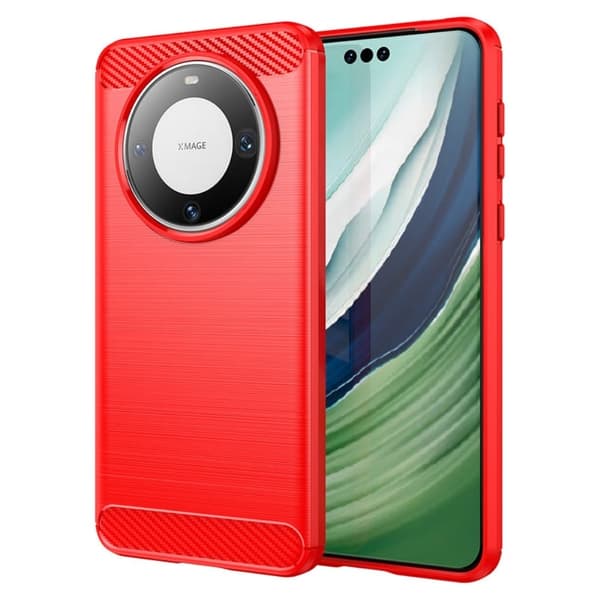 Carbon Flex Suojakotelo Huawei Mate 60 Pro+ - Punainen Red