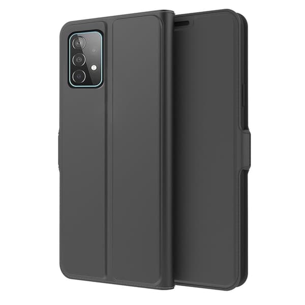Glat og tyndt Premium Pu Læder Etui til Samsung Galaxy A23 5g - Sort Black