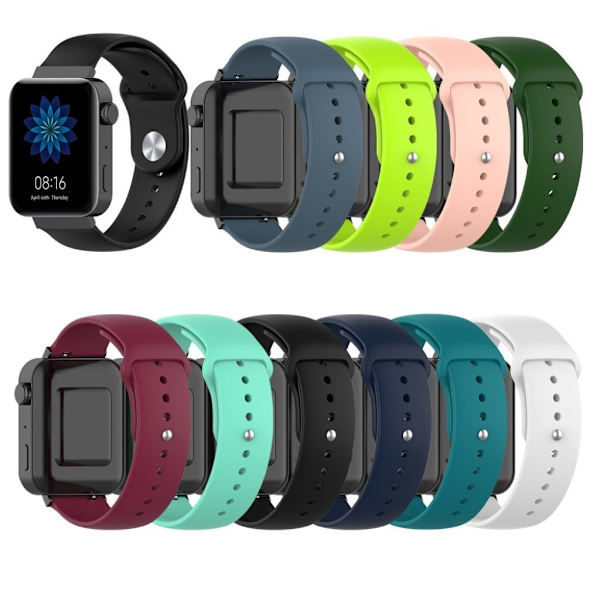 Xiaomi Mi Watch solid farve silikone Urrem - Sort Black