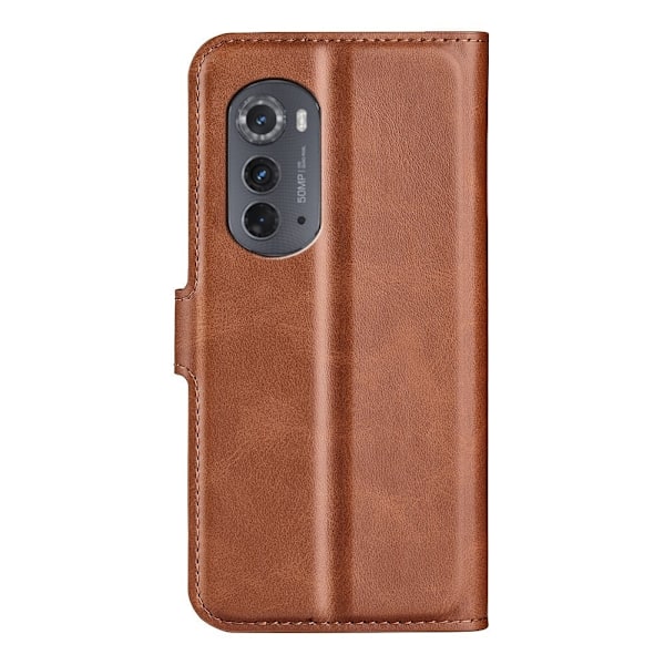 Lompakko Nahkakotelo For Motorola Moto Edge 2022 - Vaalean Ruskea Brown