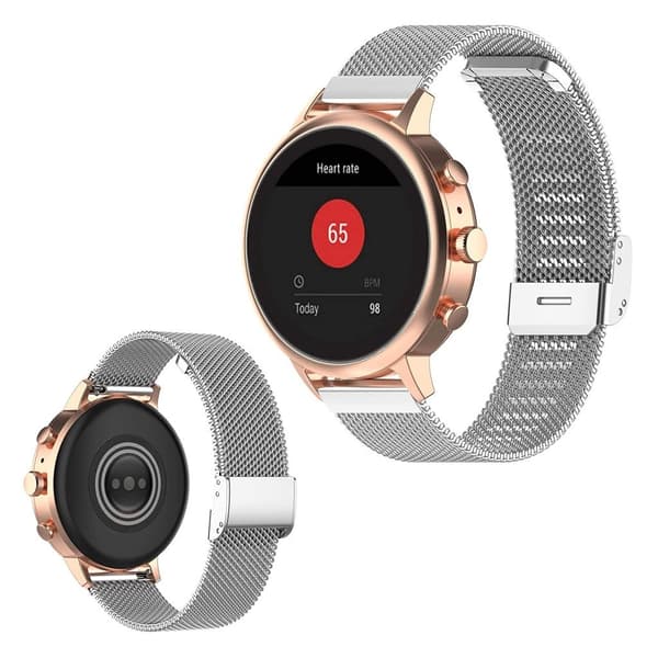 Garmin Vivoactive 4s elegant rustfritt stål ur band - Sølv Silver grey