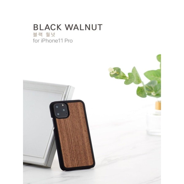 Man&Wood premium case for iPhone 11 Pro - Black Walnut Brun