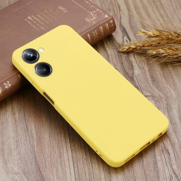 Matte Liquid Realme 10 4G silikone cover - Gul Yellow
