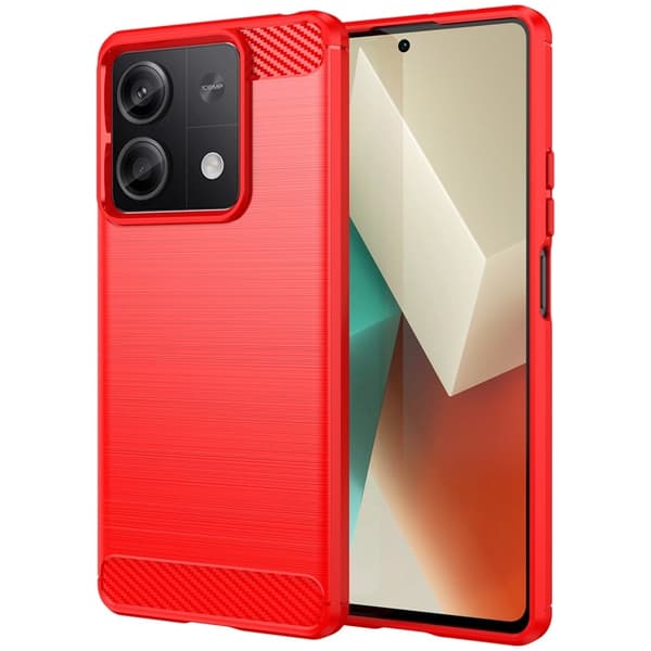Carbon Flex Xiaomi Redmi Note 13 5G  skal - Röd Röd
